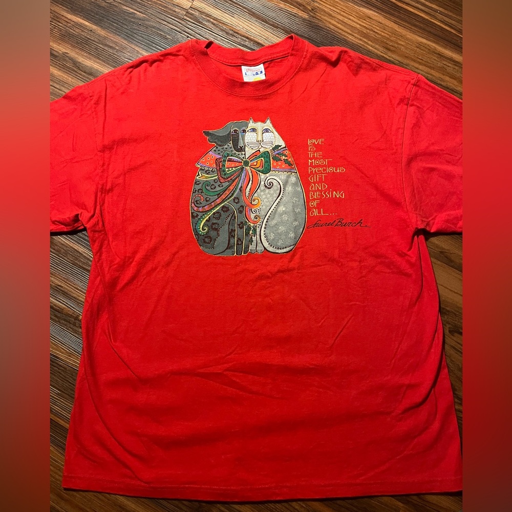 90s cat graphic tee